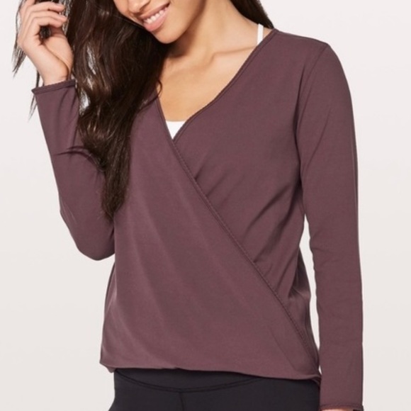 lululemon athletica Tops - 64. Lululemon Eggplant Long Sleeve Top Size 6 /PTP:20”